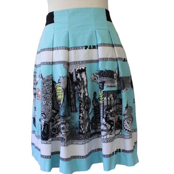 Anthropologie Florence Balducci Paris Cityscape Skirt; Size 2 - Picture 4 of 12